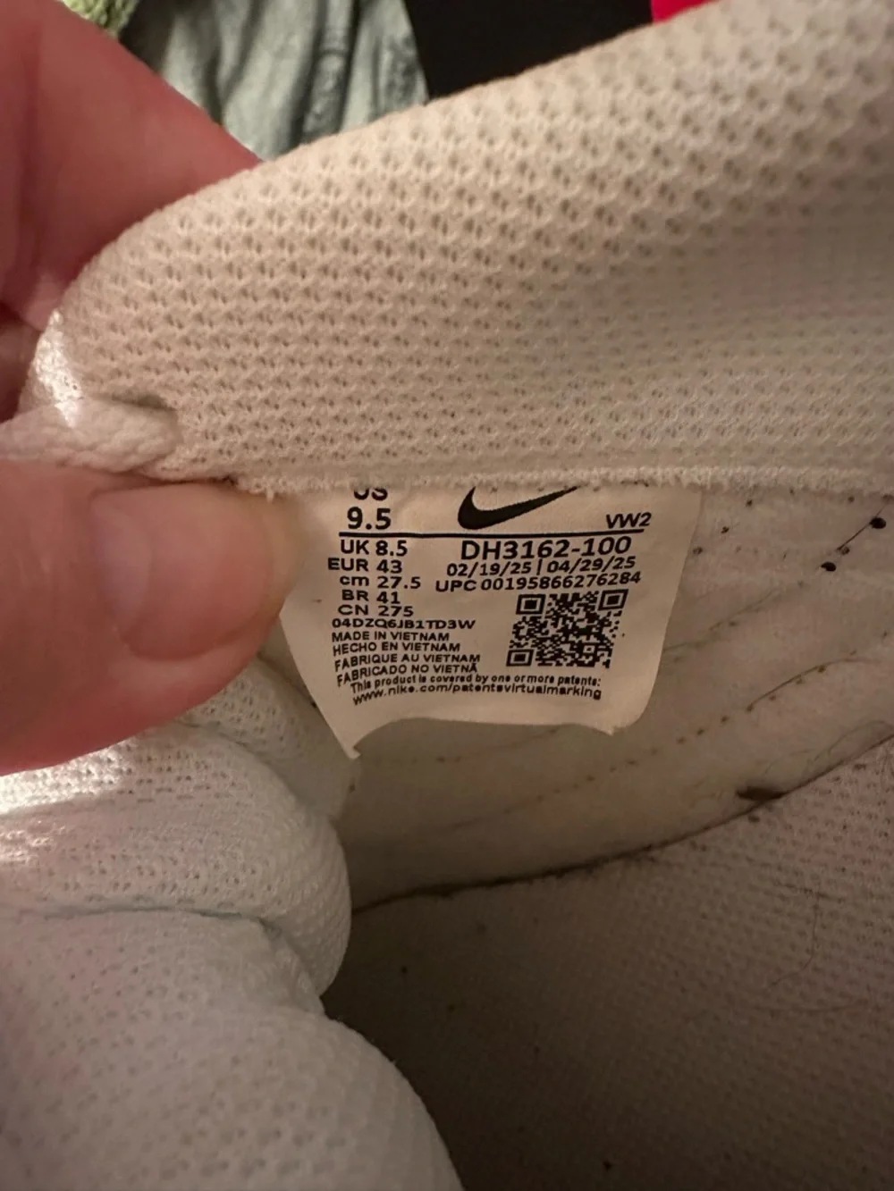 Nike White Sneakers with Navy Swoosh and Gold Accent - Picture 8 of 11